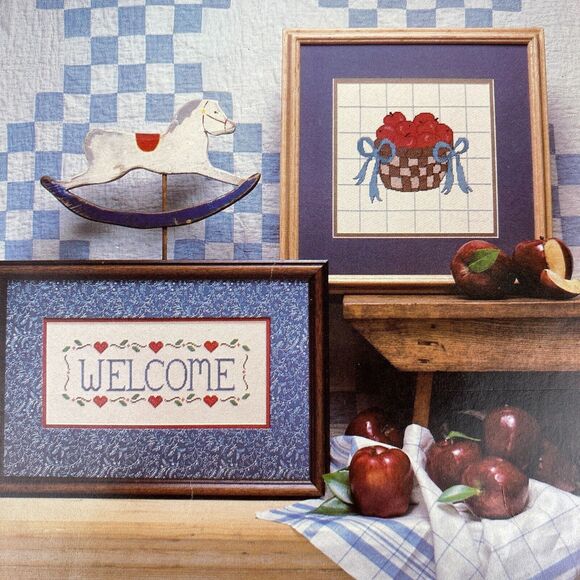 Victoria's Garden Countryside Welcome Cross Stitch Patterns Leaflet #5 VTG 1980s - Picture 2 of 7